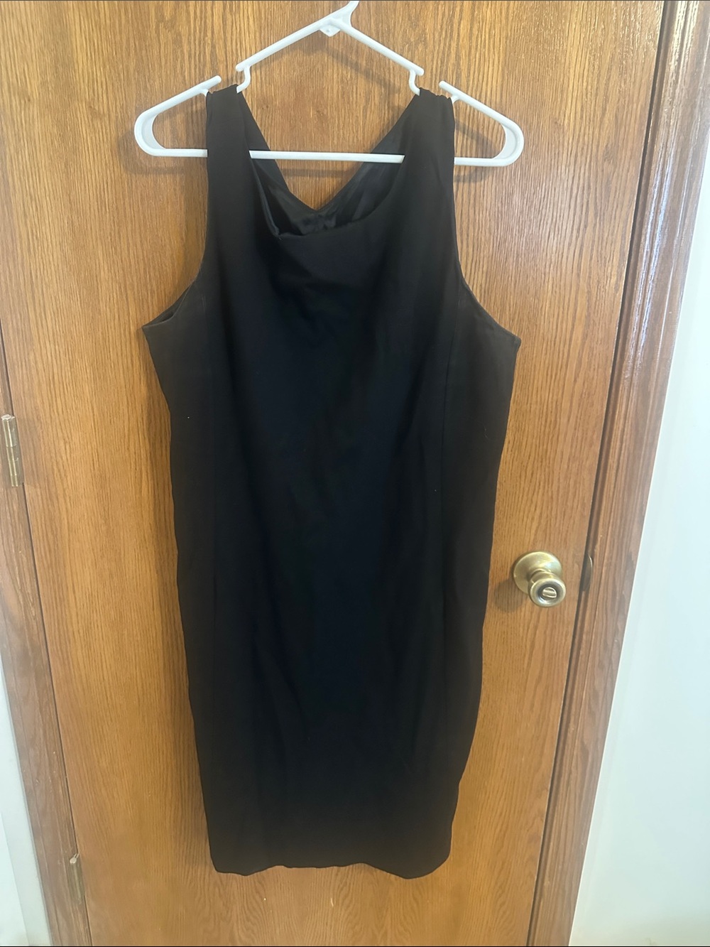 Eileen Fisher Black Midi Sheath Dress